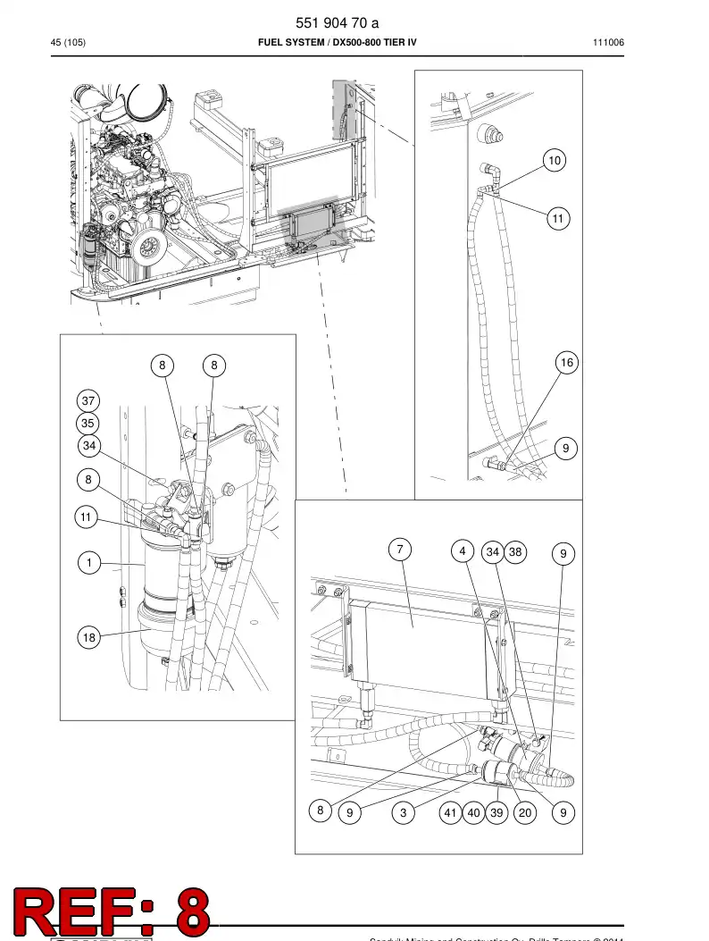 55198173 551 981 73 Straight thread adapter - Sandvik Technical Drawing