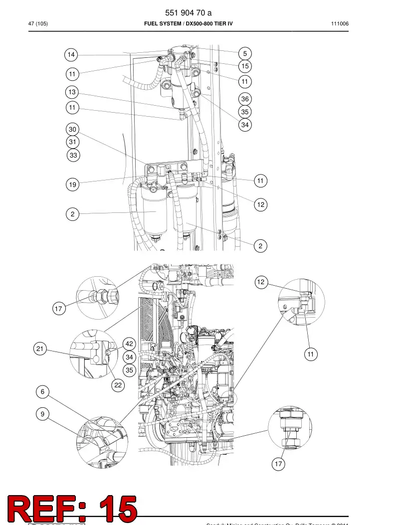 55198177 551 981 77 Straight thread adapter - Sandvik Technical Drawing