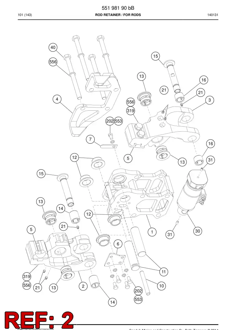 55198185b 551 981 85b Jaw - Sandvik Technical Drawing