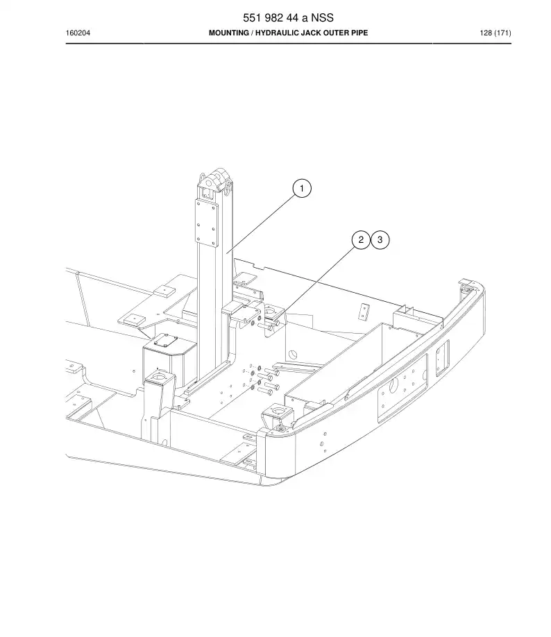 55198244a 551 982 44a Mounting - Sandvik Technical Drawing