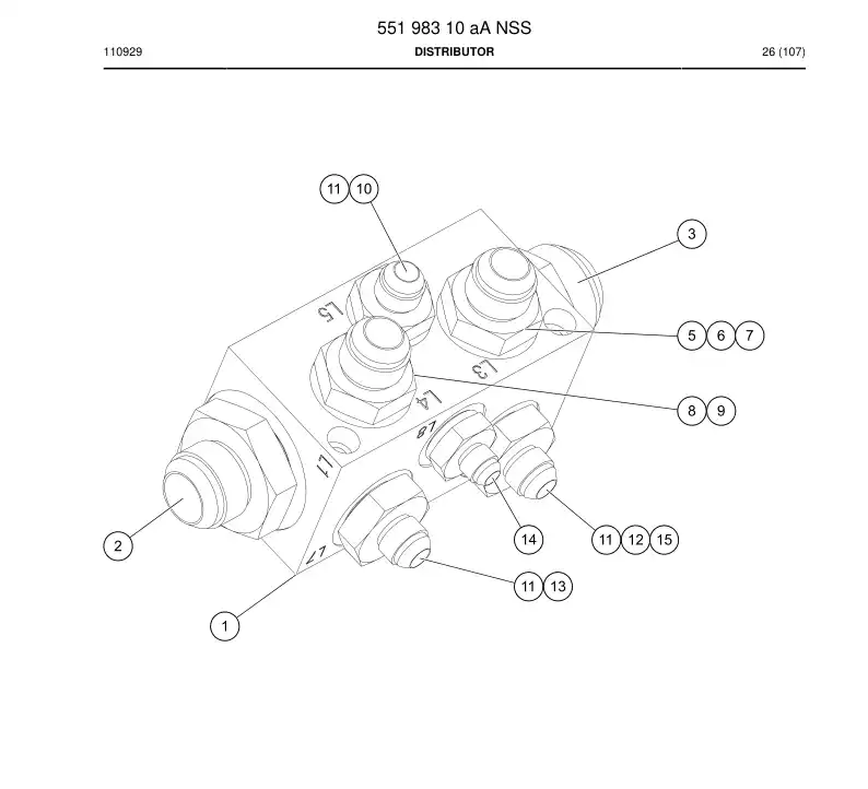 55198310a 551 983 10a Distributor - Sandvik Technical Drawing