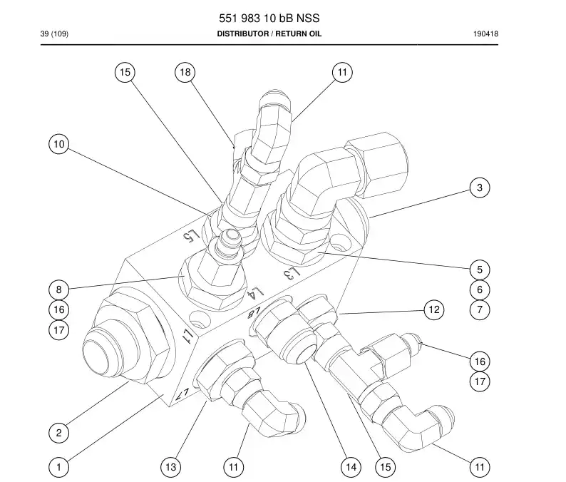 55198310b 551 983 10b DISTRIBUIDOR - Sandvik Technical Drawing