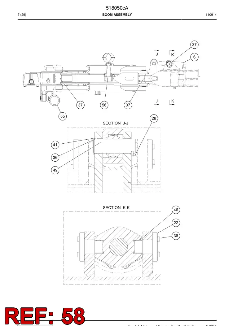 55198417 551 984 17 Plate - Sandvik Technical Drawing