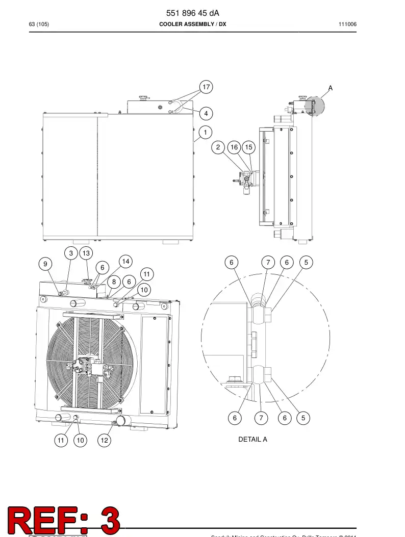 55198436 551 984 36 Sensor - Sandvik Technical Drawing