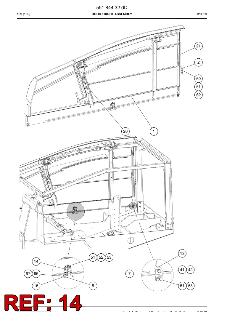 55198535 551 985 35 Lock - Sandvik Technical Drawing