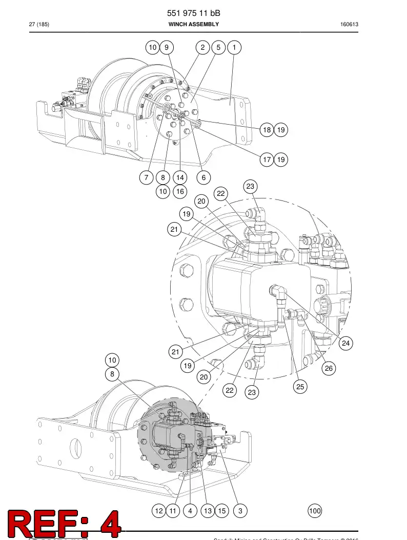 55198545 551 985 45 Bracket - Sandvik Technical Drawing