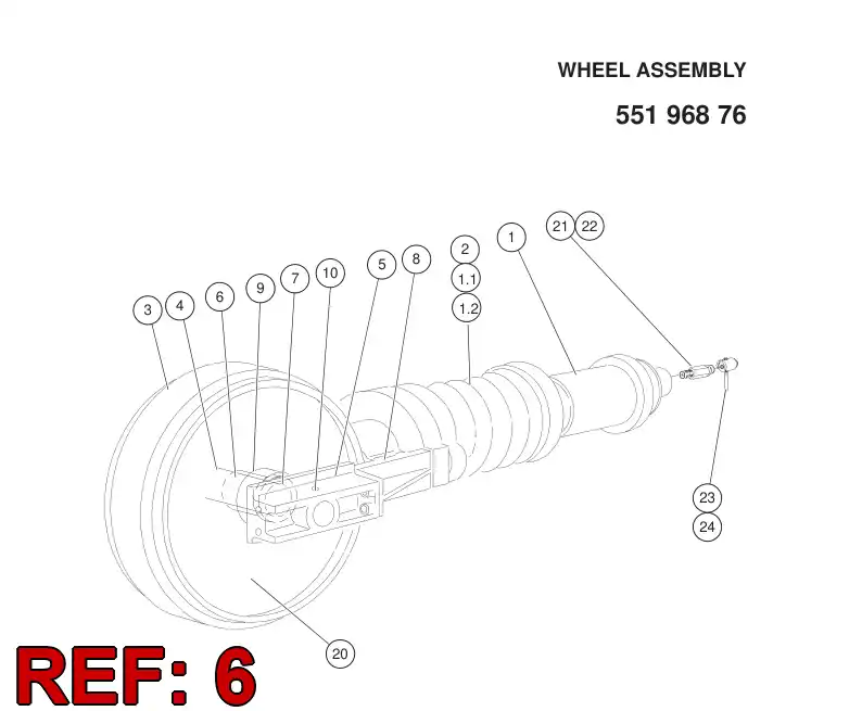 55198571 551 985 71 BUSHING - Sandvik Technical Drawing