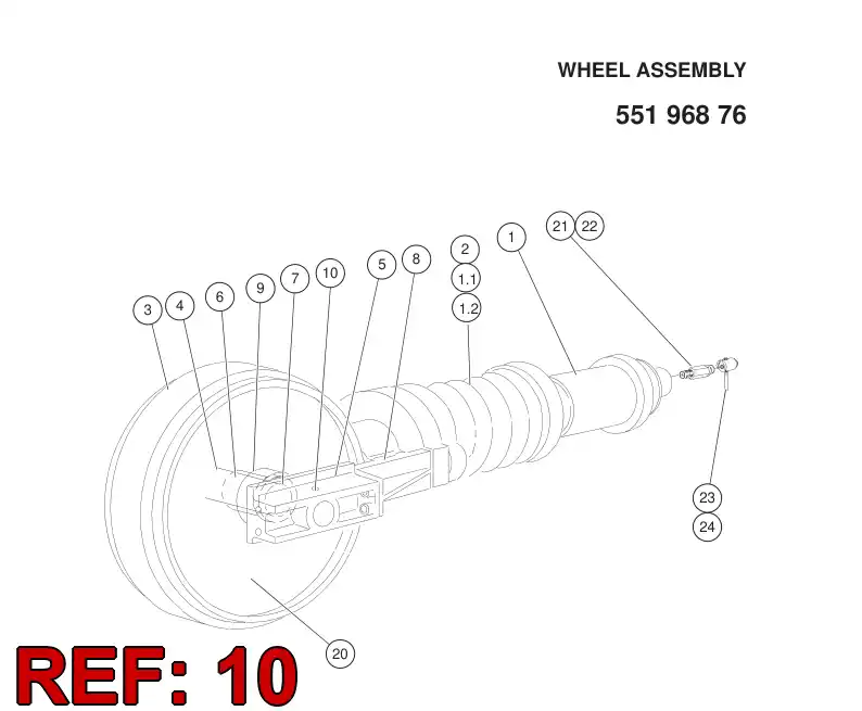 55198579 551 985 79 Pin, Locking - Sandvik Technical Drawing
