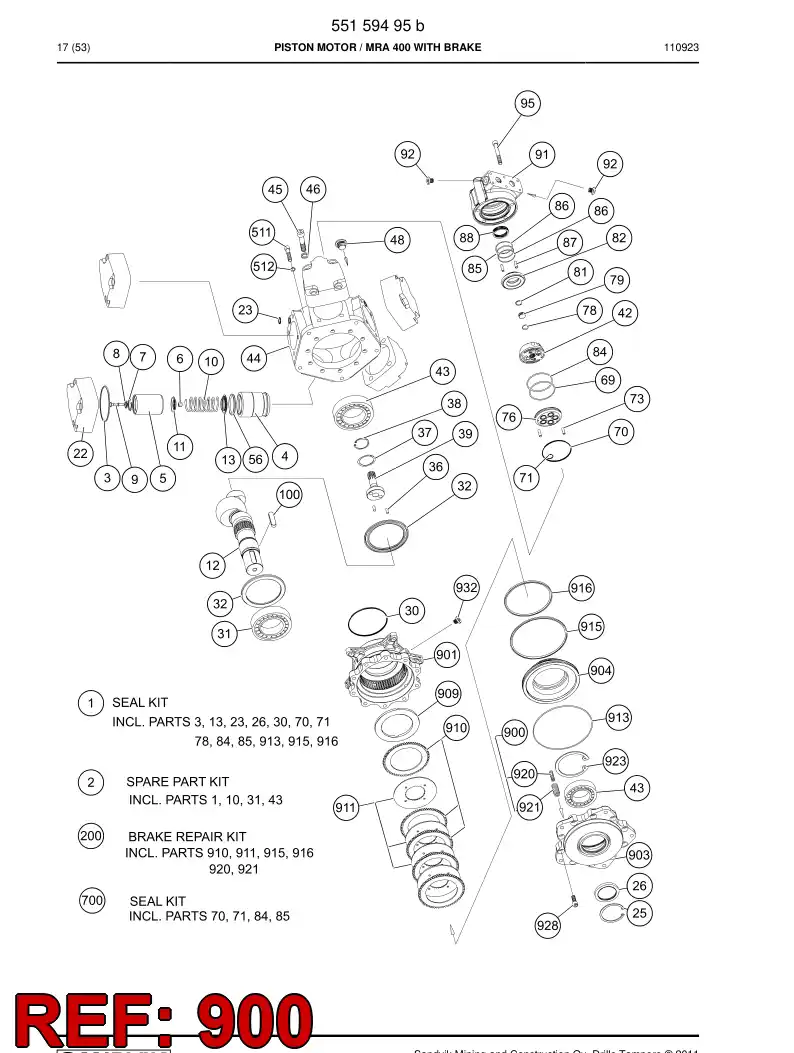 55198657 551 986 57 Spring set - Sandvik Technical Drawing
