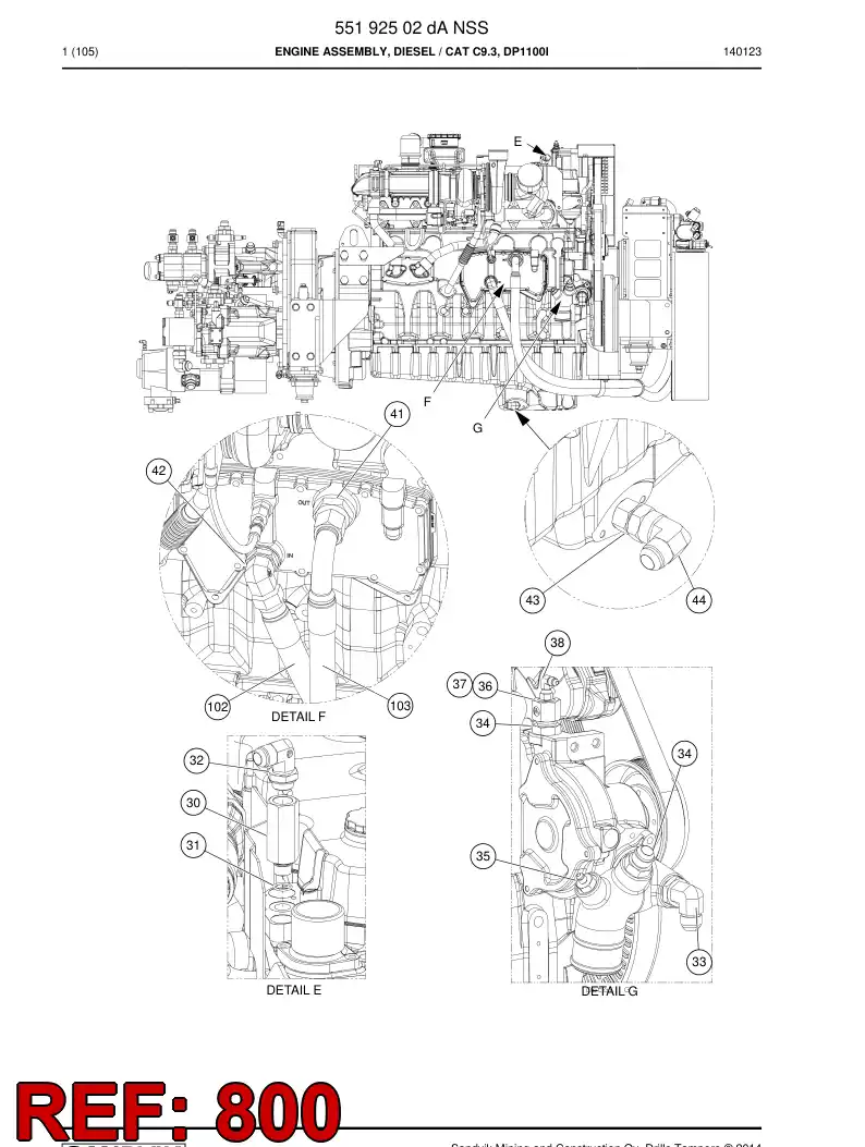 55198677h 551 986 77h Hose Set - Sandvik Technical Drawing