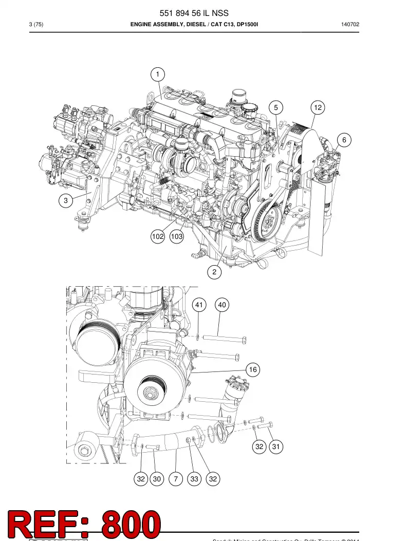 55198677i 551 986 77i Hose Set - Sandvik Technical Drawing