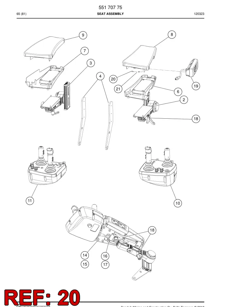 55198719 551 987 19 Screw - Sandvik Technical Drawing