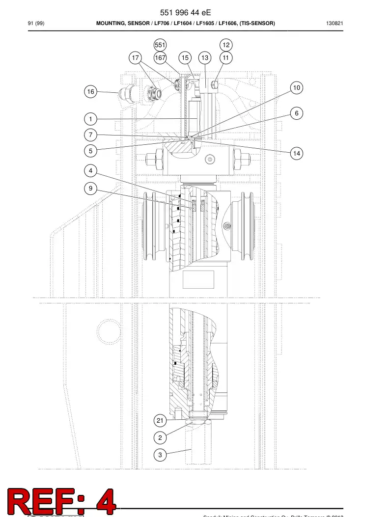 55198730 551 987 30 Magnet - Sandvik Technical Drawing