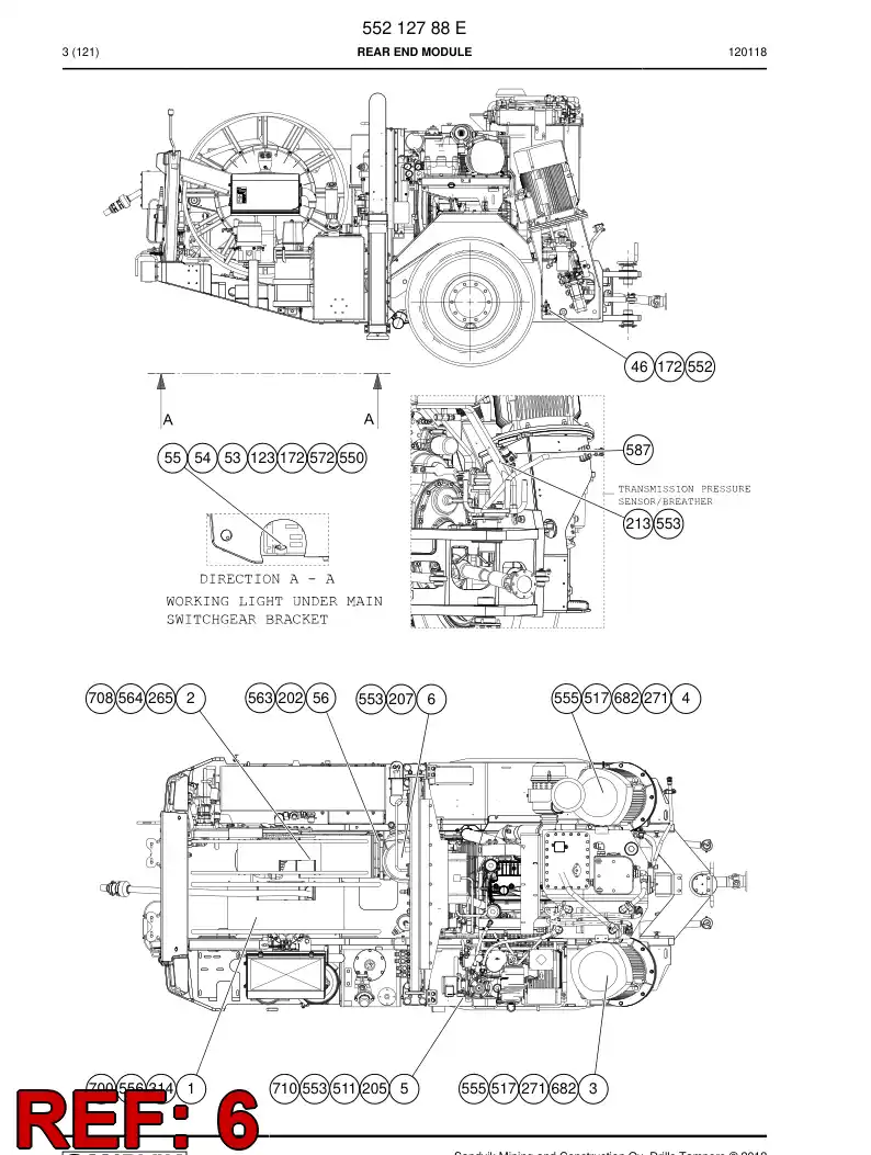 55198849a 551 988 49a Water pump assembly - Sandvik Technical Drawing