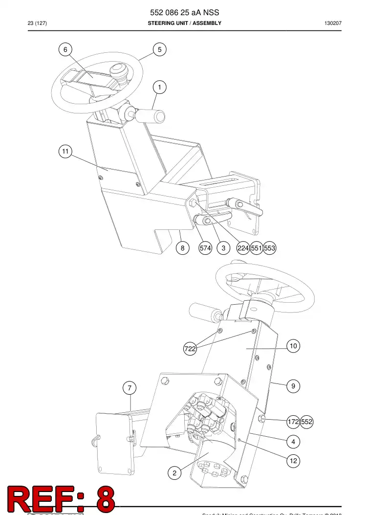 551 988 77 CHASIS - drawing
