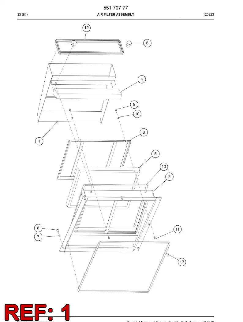 55198896 551 988 96 Housing - Sandvik Technical Drawing