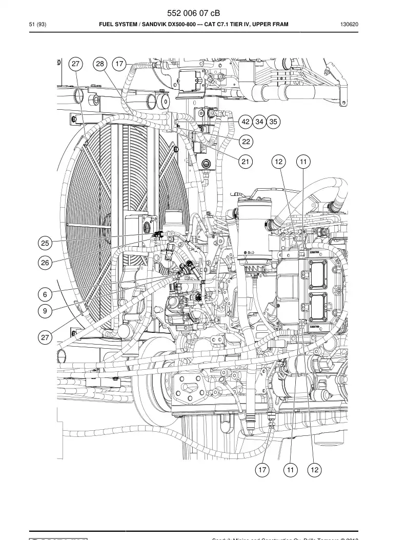 55199032d 551 990 32d Filter, Fuel - Sandvik Technical Drawing