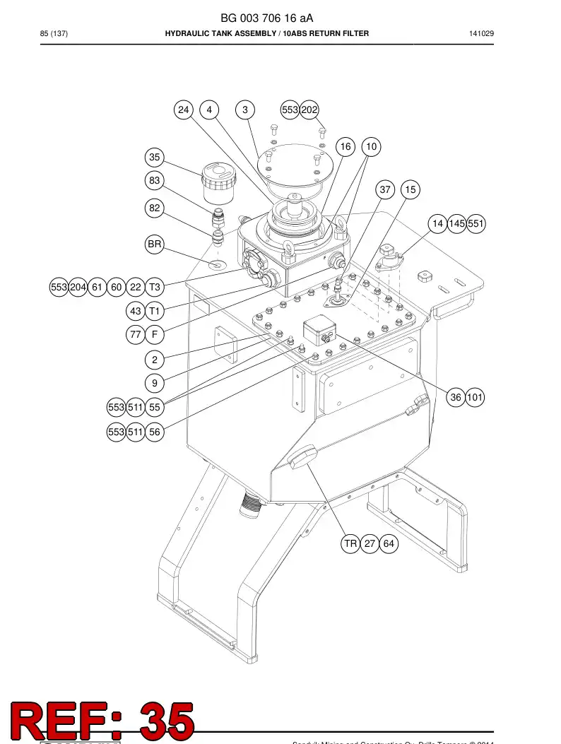 551 990 68a Filter - drawing