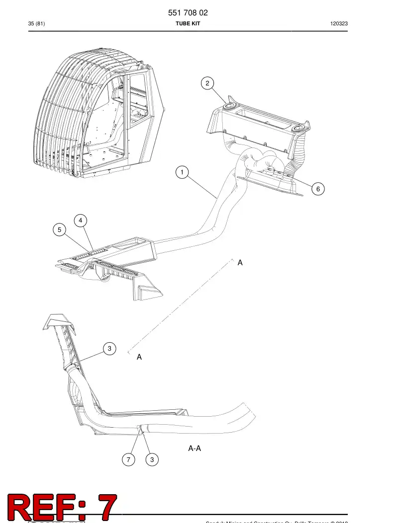 55199070 551 990 70 Screw - Sandvik Technical Drawing