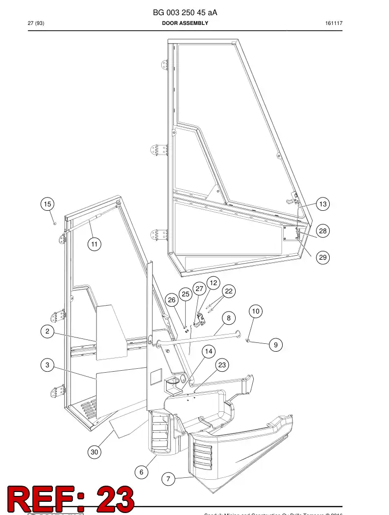 55199071 551 990 71 Screw - Sandvik Technical Drawing