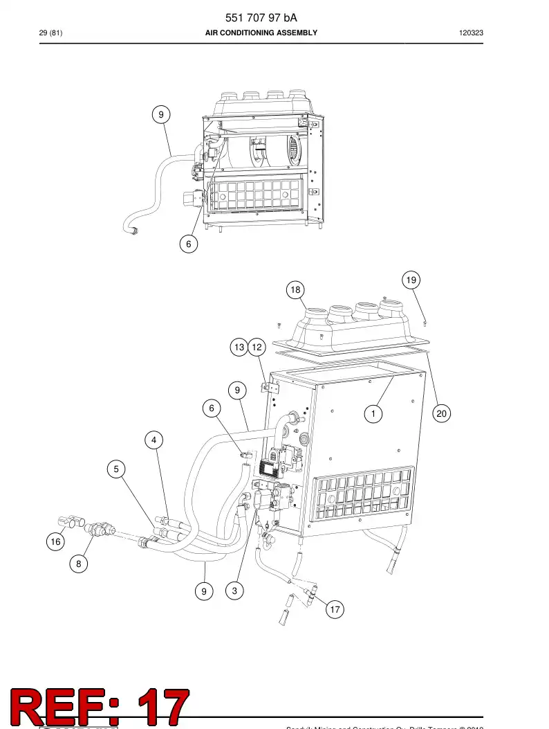 55199162 551 991 62 Fitting, Distribution, Tee - Sandvik Technical Drawing