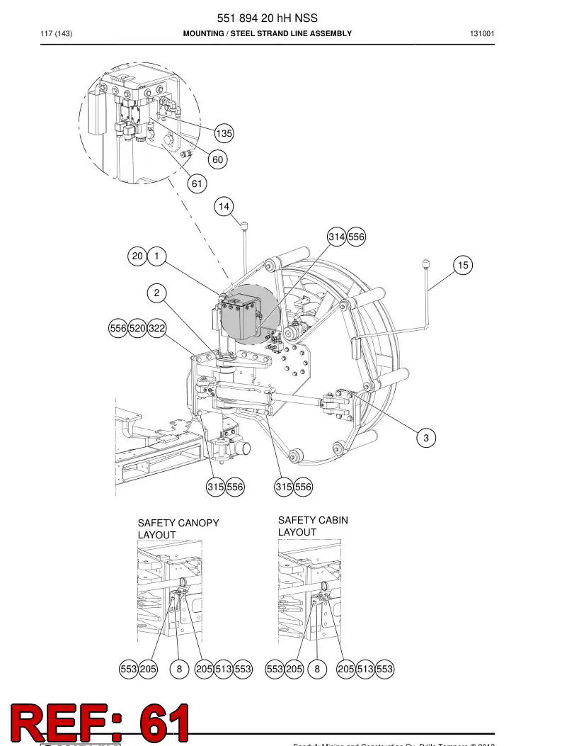 55199200a 551 992 00a Bracket - Sandvik Technical Drawing