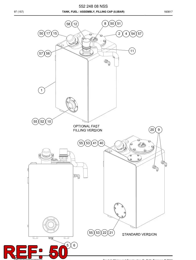 55199249 551 992 49 HEXAGON SOCKET HEAD SCREW (FULL THREAD) - Sandvik Technical Drawing