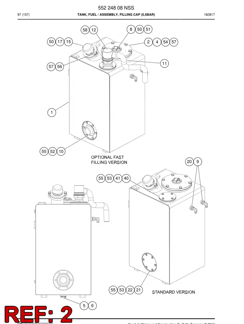 55199256a 551 992 56a Flange - Sandvik Technical Drawing