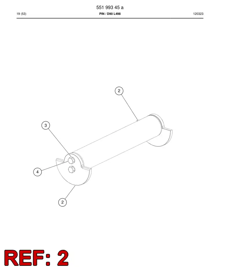 55199287 551 992 87 Flange - Sandvik Technical Drawing