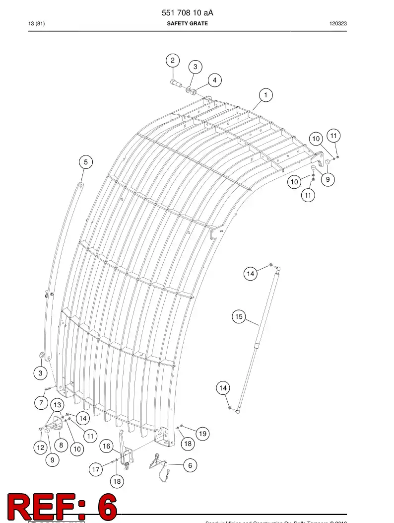 55199312 551 993 12 Pin, Locking - Sandvik Technical Drawing