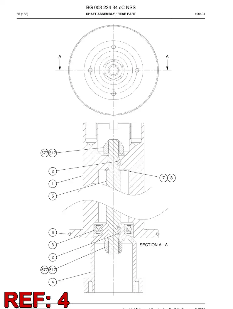 55199351b 551 993 51b Bushing - Sandvik Technical Drawing