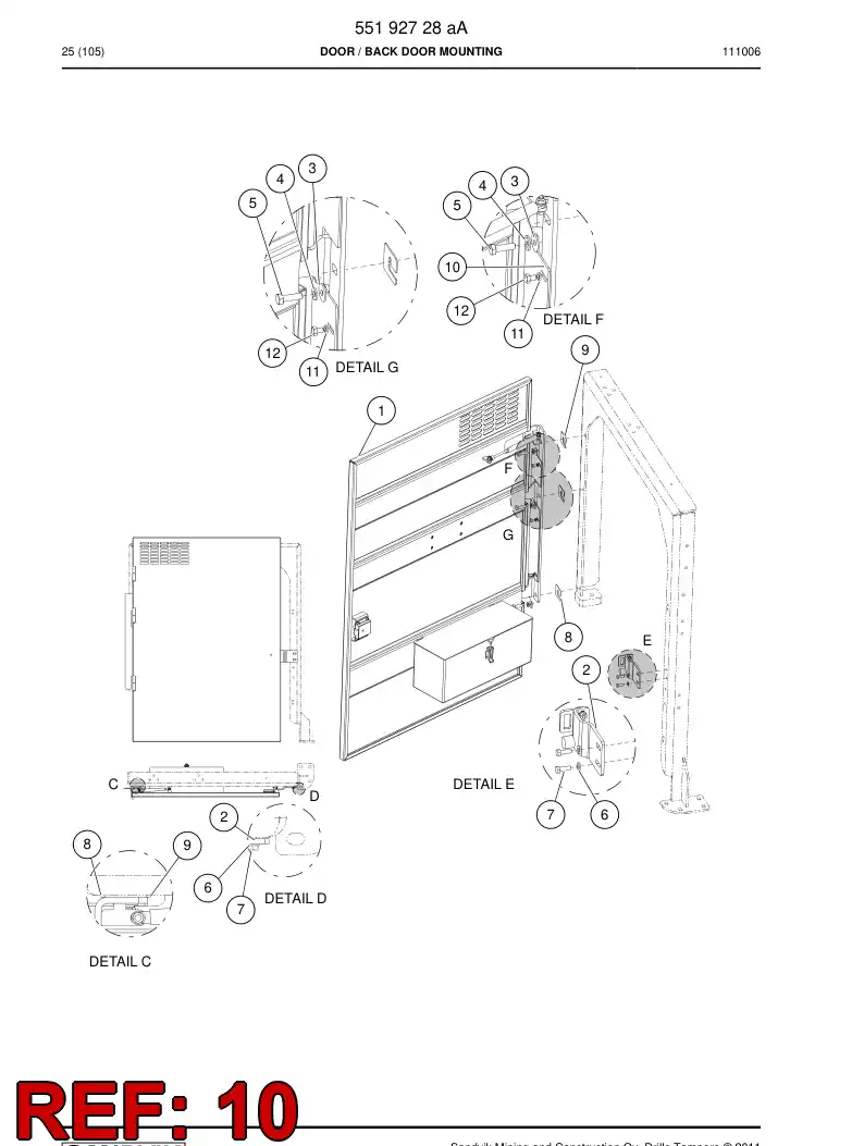 55199365 551 993 65 Plate - Sandvik Technical Drawing