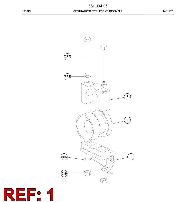 55199438 551 994 38 Bracket - Sandvik Technical Drawing