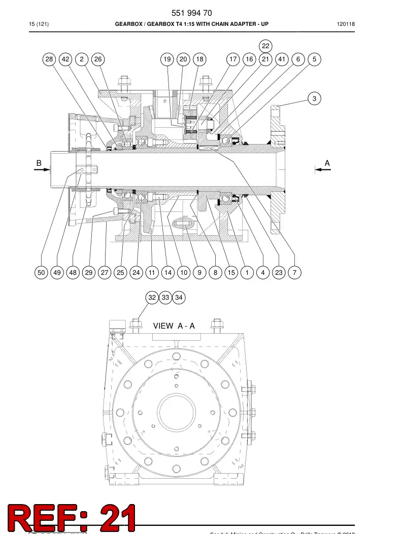 55199465 551 994 65 WASHER - Sandvik Technical Drawing