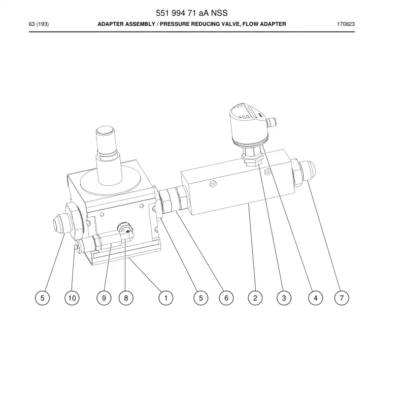 55199471a 551 994 71a Adapter Assembly - Sandvik Technical Drawing