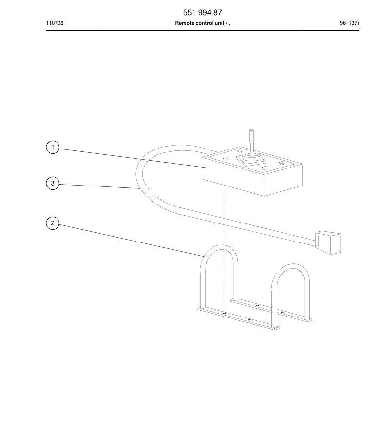 55199487 551 994 87 Remote Control Unit - Sandvik Technical Drawing