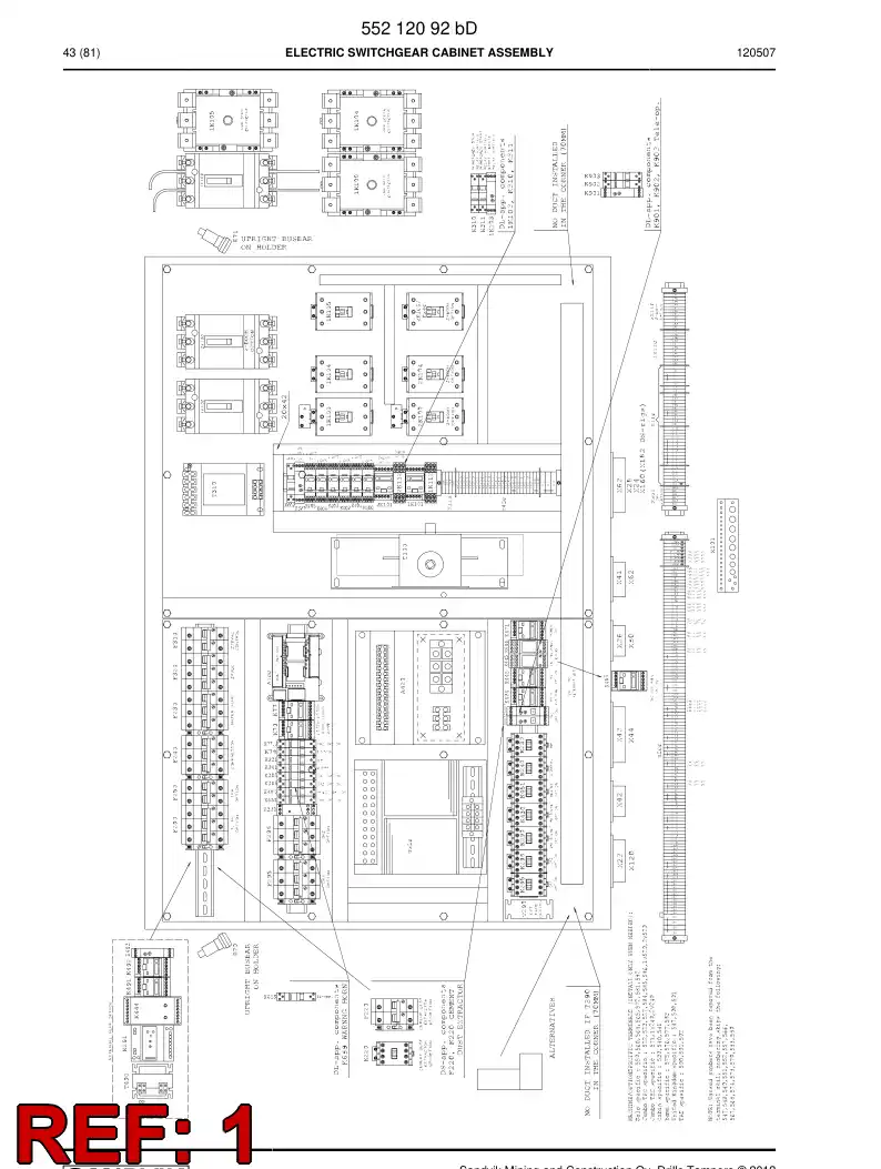 55199530 551 995 30 Electric Components Assembly - Sandvik Technical Drawing