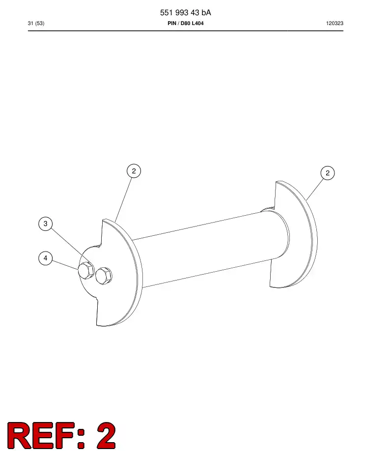 55199535 551 995 35 Flange - Sandvik Technical Drawing