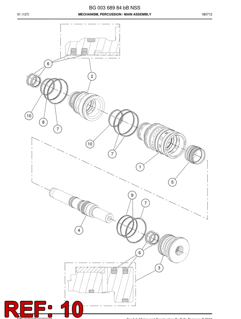 55199562a 551 995 62a Seal - Sandvik Technical Drawing