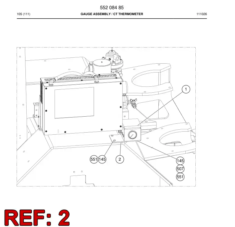55199590 551 995 90 Plate - Sandvik Technical Drawing