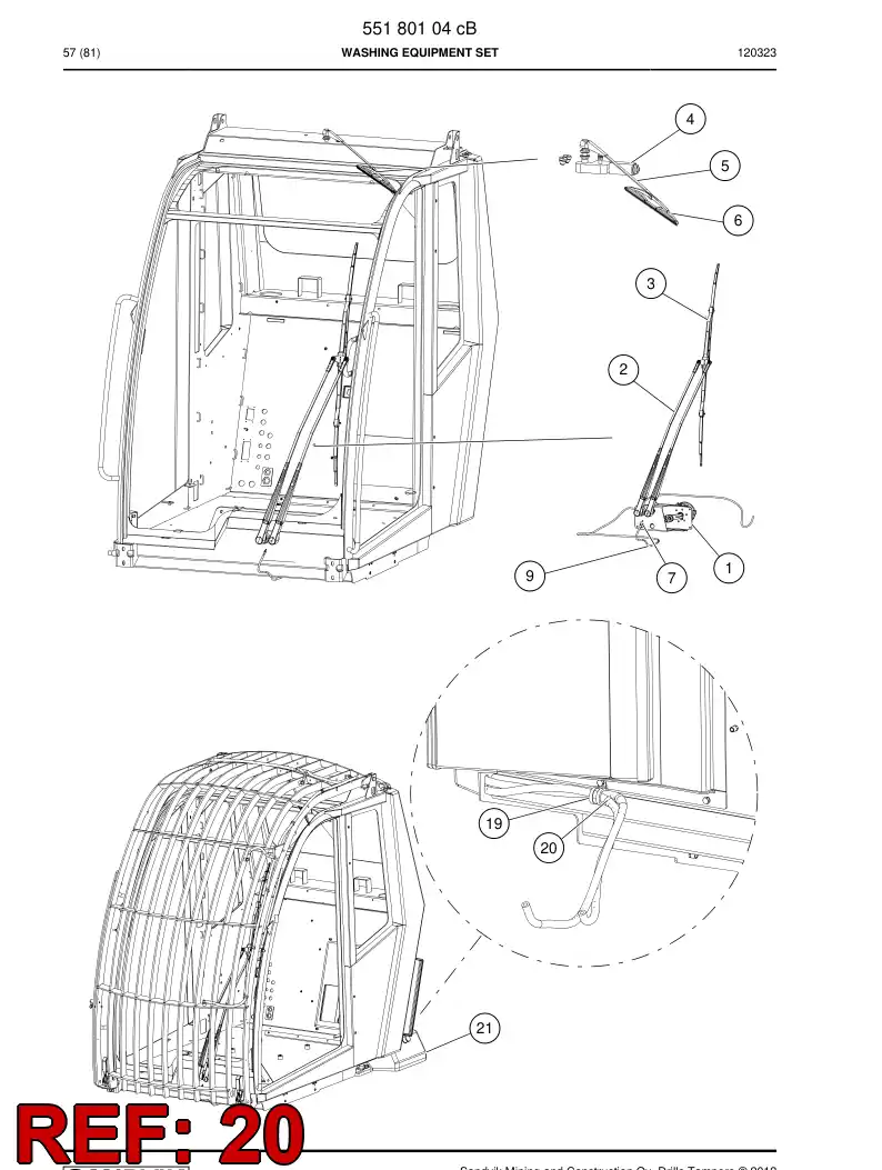55199741 551 997 41 Valve, Check - Sandvik Technical Drawing