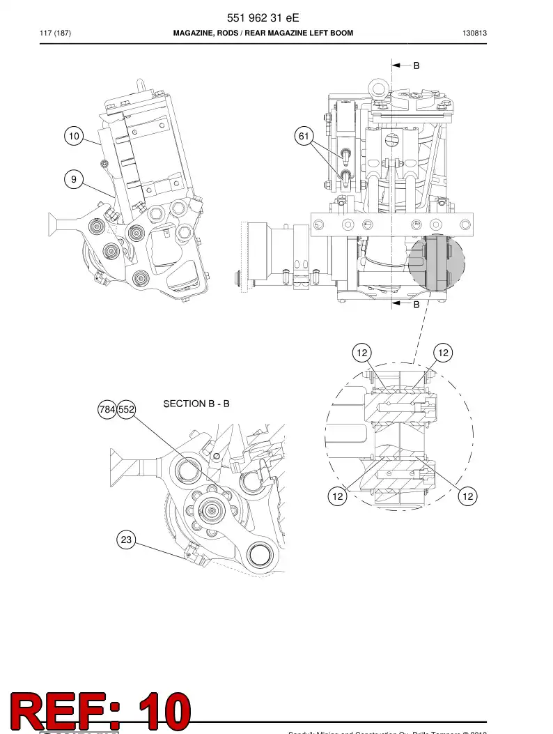 55199746 551 997 46 Bracket - Sandvik Technical Drawing