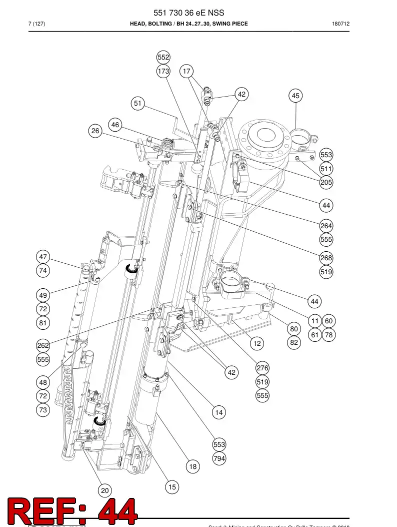 55199772 551 997 72 Supporting block - Sandvik Technical Drawing