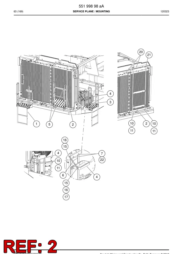 55199777 551 997 77 Supporting block - Sandvik Technical Drawing