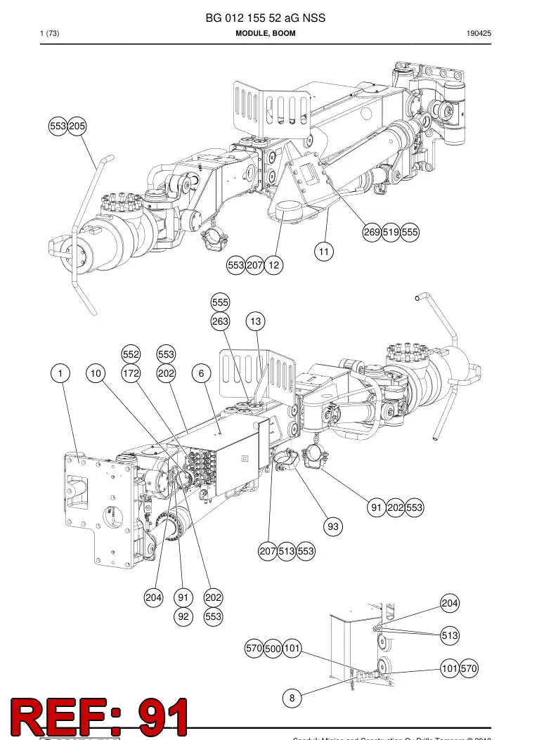 55199786 551 997 86 Supporting block - Sandvik Technical Drawing