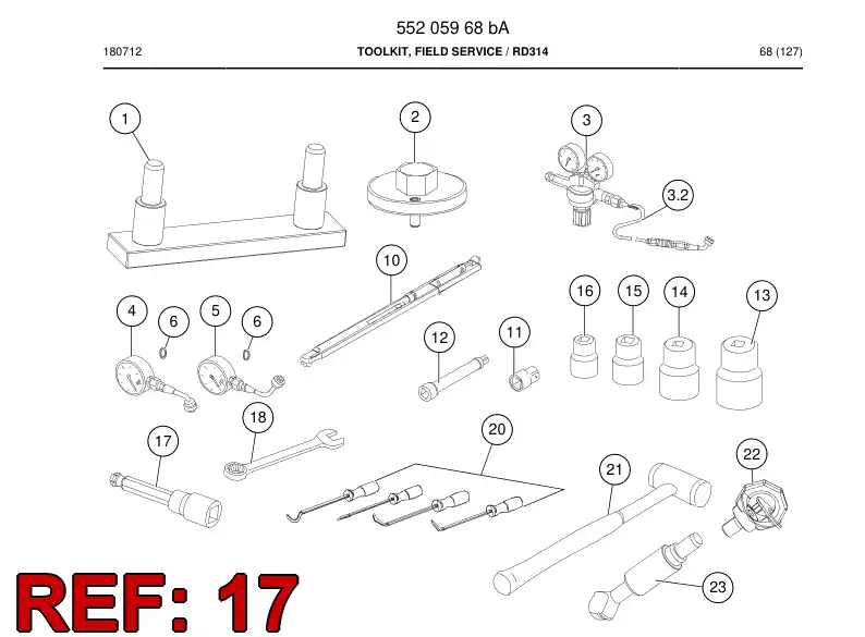 55199873 551 998 73 Hexagon hollow socket - Sandvik Technical Drawing