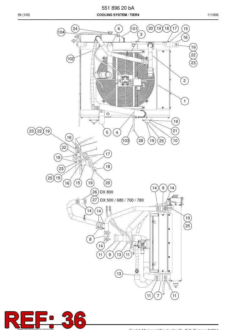 55199883 551 998 83 Chain, Short Link - Sandvik Technical Drawing