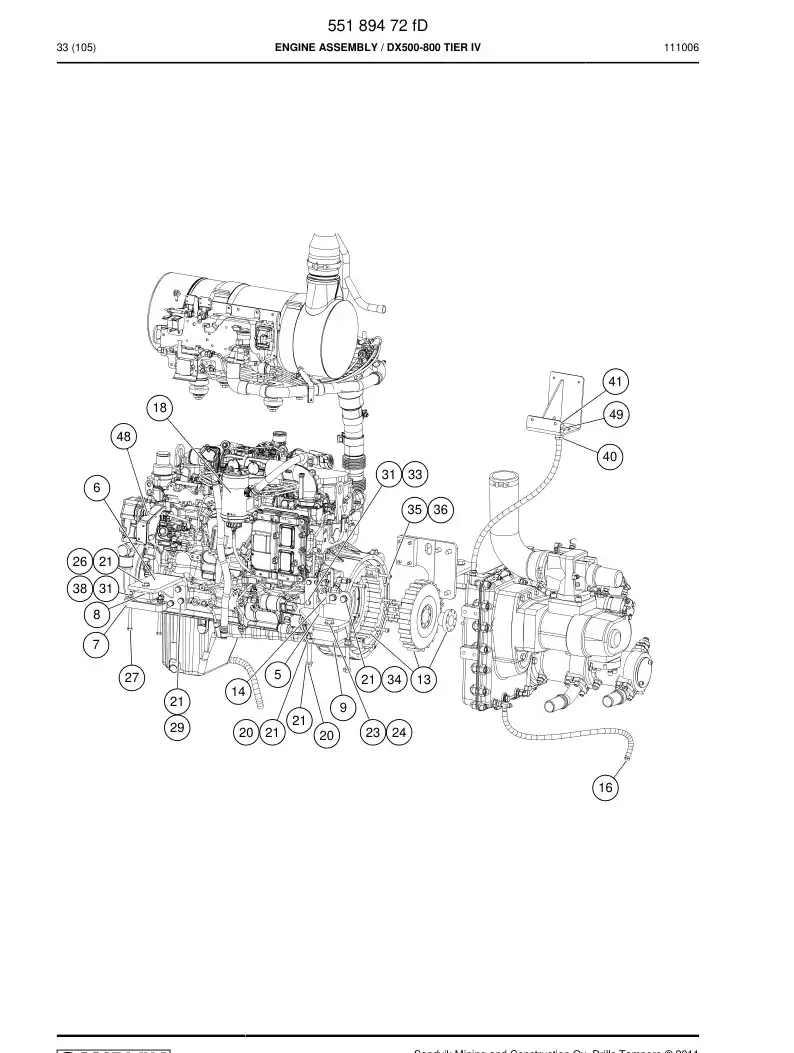 55199890 551 998 90 Breather - Sandvik Technical Drawing