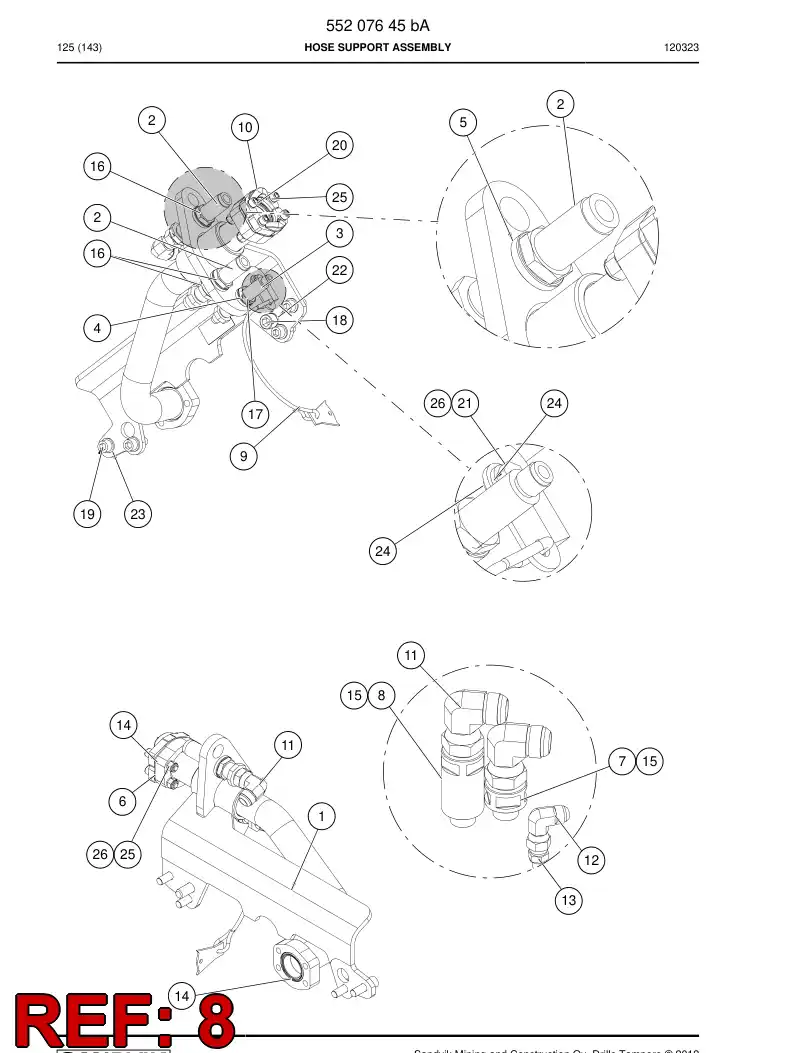 55199947a 551 999 47a Union, Bulkhead - Sandvik Technical Drawing