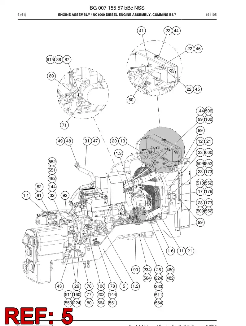 55199990 551 999 90 Bracket - Sandvik Technical Drawing